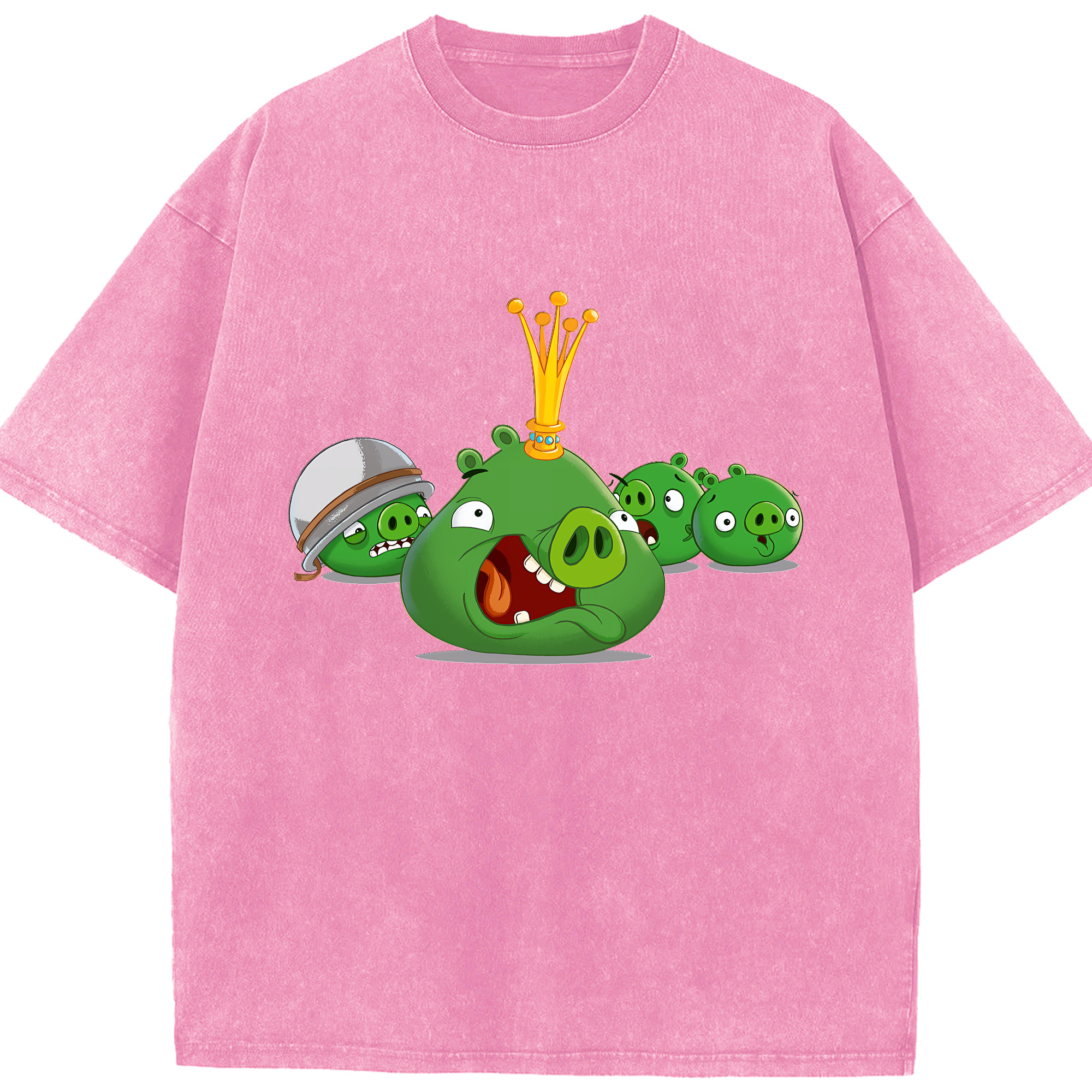 （画像用） Angry Birds アングリーバード 綿100% ヴィンテージ風 半袖Tシャツ（フロントプリント）